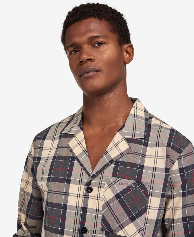 Carlisle PJ Set Barbour Men R08LB61242 Clothing Summer Navy Tartan