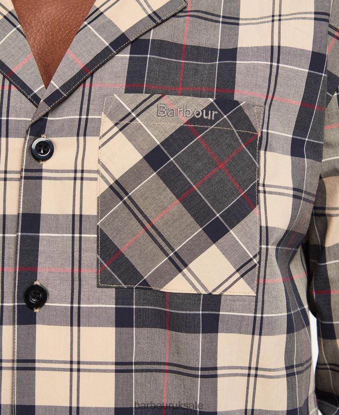 Carlisle PJ Set Barbour Men R08LB61242 Clothing Summer Navy Tartan