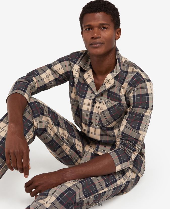 Carlisle PJ Set Barbour Men R08LB61242 Clothing Summer Navy Tartan