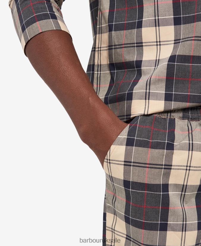 Carlisle PJ Set Barbour Men R08LB61242 Clothing Summer Navy Tartan