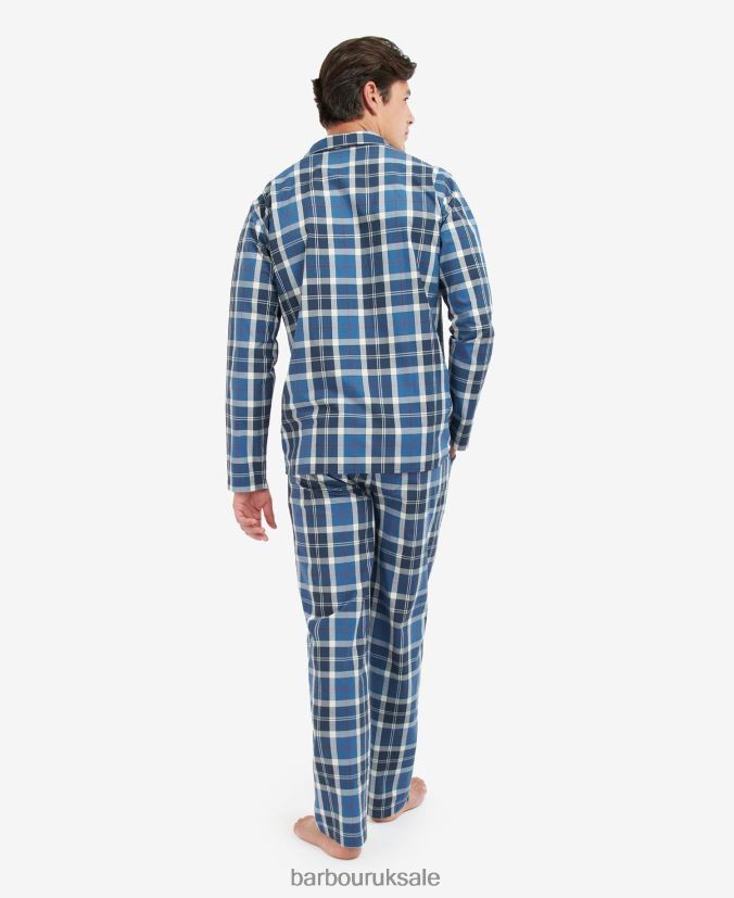 Carlisle PJ Set Barbour Men R08LB61244 Clothing Summer Navy Tartan