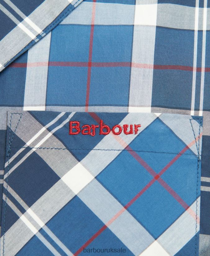 Carlisle PJ Set Barbour Men R08LB61244 Clothing Summer Navy Tartan