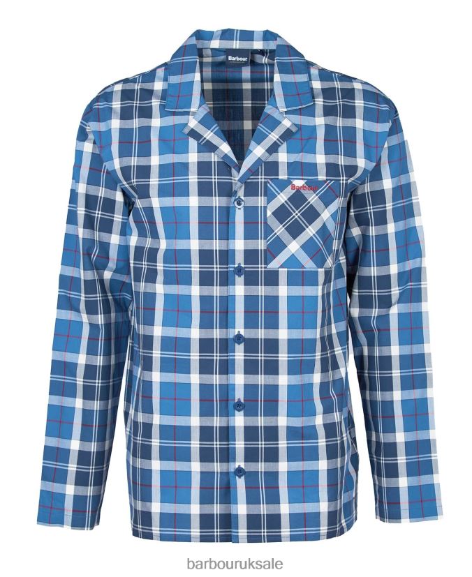 Carlisle PJ Set Barbour Men R08LB61244 Clothing Summer Navy Tartan