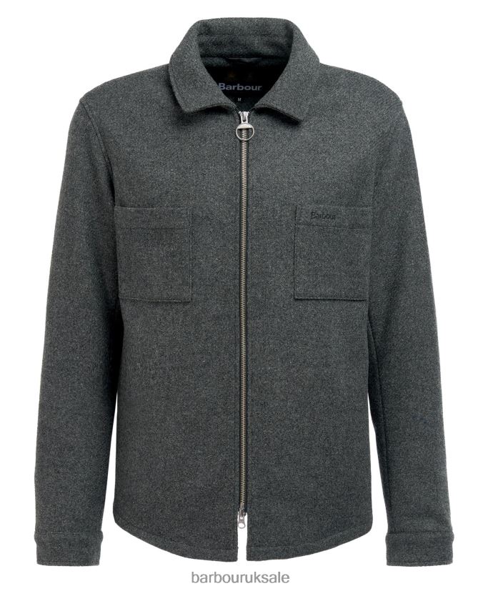 Ivor Wool Barbour Men R08LB6220 Clothing Charcoal/Cordovan