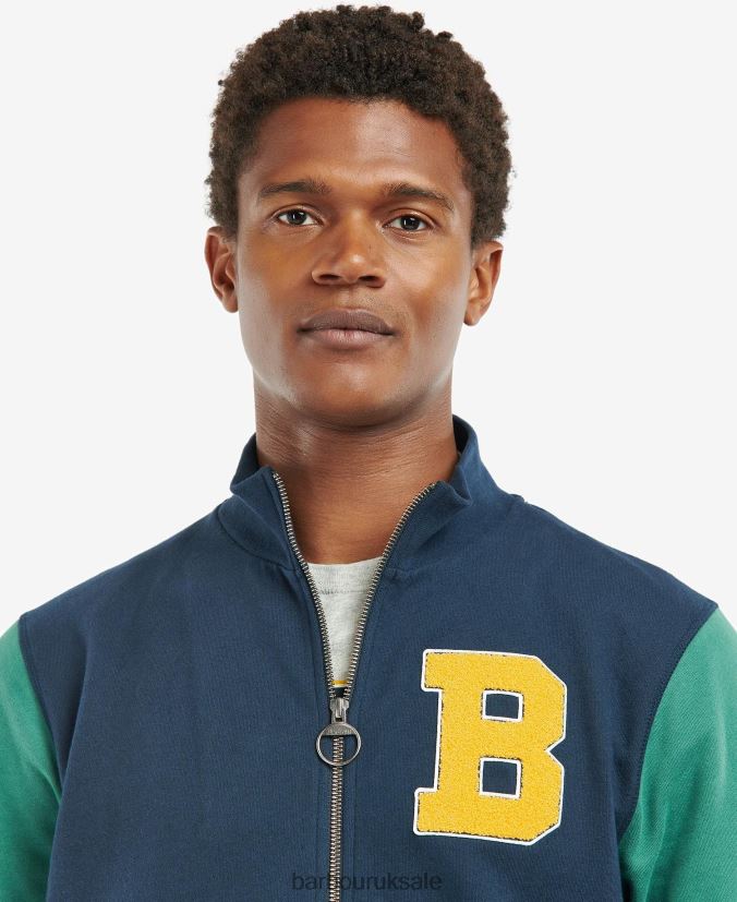 Northgate Letterman Jacket Barbour Men R08LB61016 Clothing Classic Navy