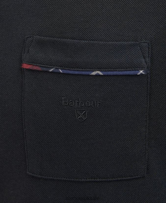 Adie Long Sleeve Polo Shirt Barbour Men R08LB6678 Clothing Dk Bordeaux