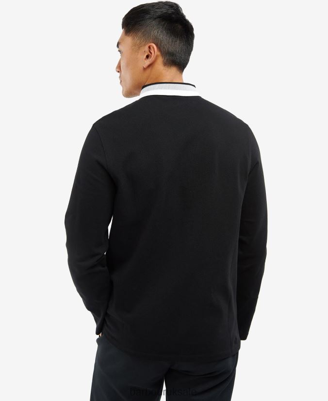 Adisham Long Sleeve Polo Shirt Barbour Men R08LB6681 Clothing White