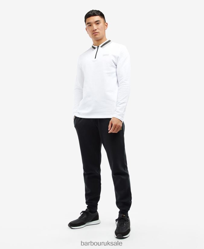 Adisham Long Sleeve Polo Shirt Barbour Men R08LB6741 Clothing White
