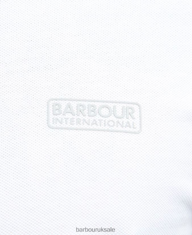 Adisham Long Sleeve Polo Shirt Barbour Men R08LB6741 Clothing White