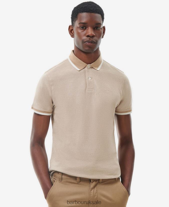 Barnard Polo Shirt Barbour Men R08LB6574 Clothing Cornstalk