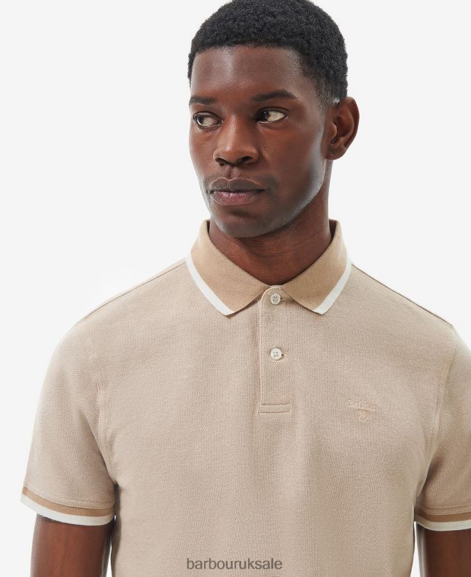 Barnard Polo Shirt Barbour Men R08LB6574 Clothing Cornstalk