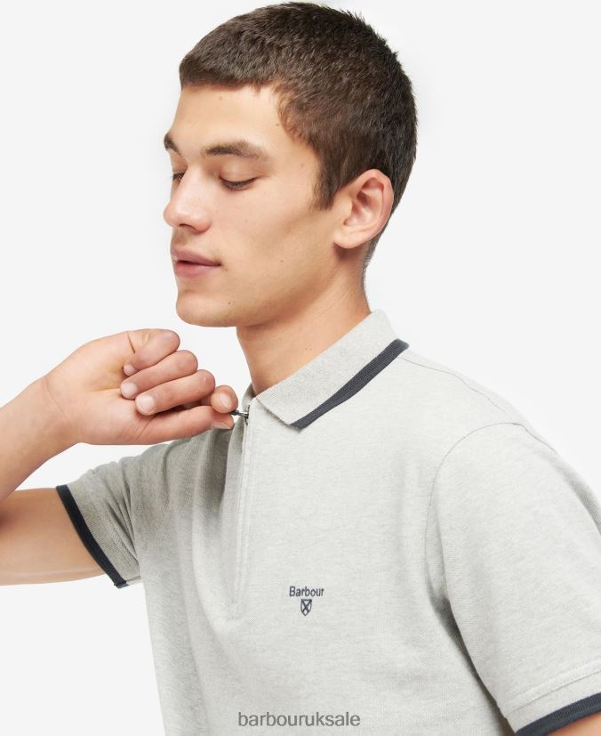 Beaumont Zip Polo Shirt Barbour Men R08LB6727 Clothing Classic Navy