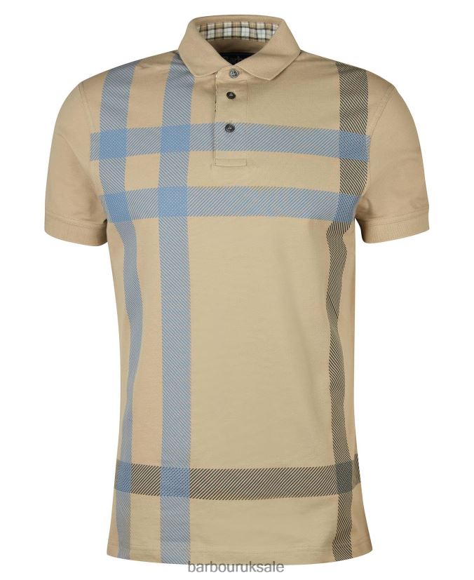 Blaine Polo Shirt Barbour Men R08LB6585 Clothing Washed Stone