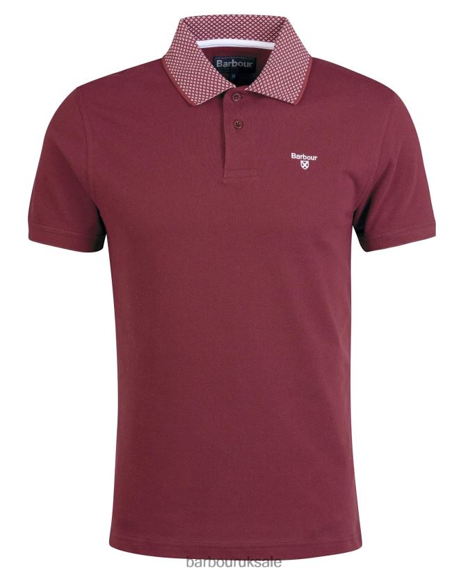 Bothain Polo Shirt Barbour Men R08LB6708 Clothing Dk Bordeaux