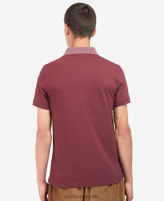 Bothain Polo Shirt Barbour Men R08LB6708 Clothing Dk Bordeaux