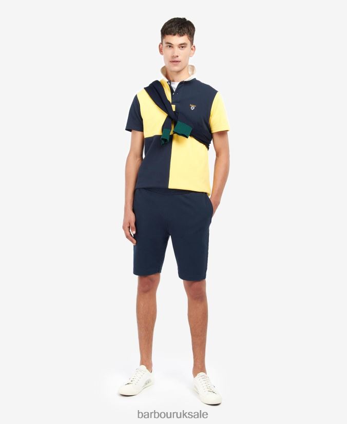 Clarendon Panelled Polo Shirt Barbour Men R08LB6637 Clothing Classic Navy