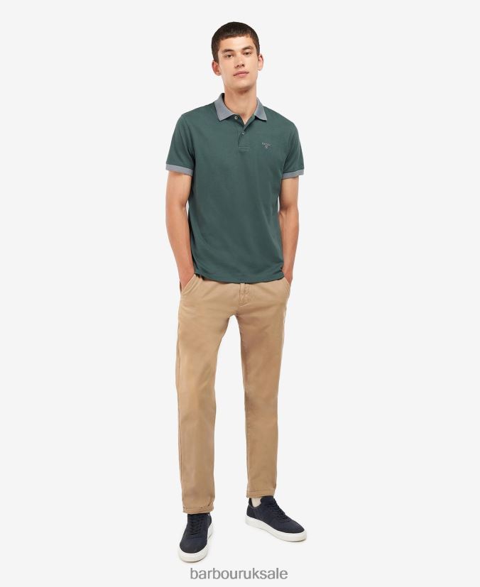 Cornsay Polo Shirt Barbour Men R08LB6562 Clothing Green Gables