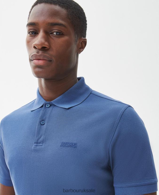 Essential Garment Dye Polo Shirt Barbour Men R08LB6680 Clothing Dusk Pink
