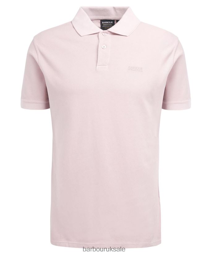 Essential Garment Dye Polo Shirt Barbour Men R08LB6691 Clothing Dusk Pink