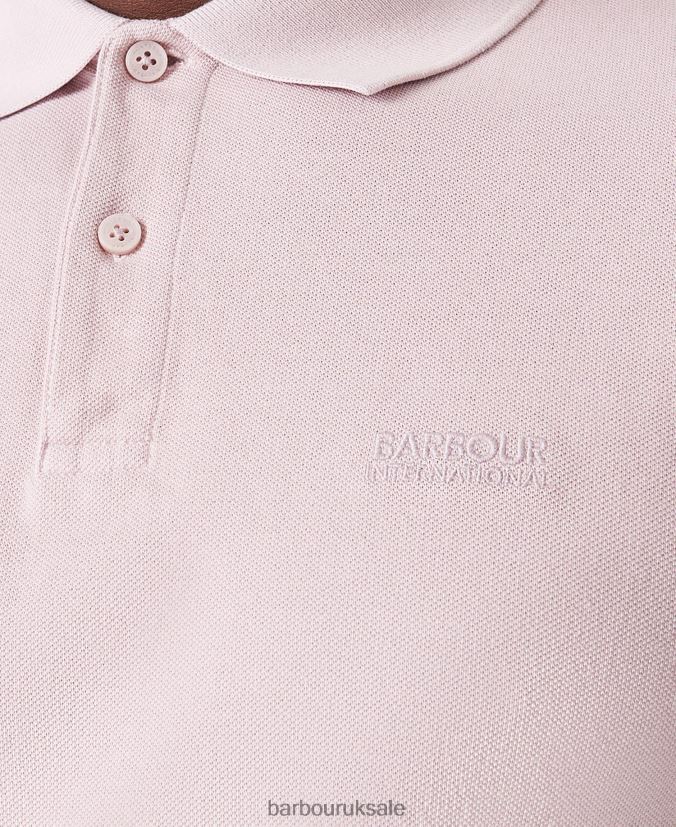 Essential Garment Dye Polo Shirt Barbour Men R08LB6691 Clothing Dusk Pink