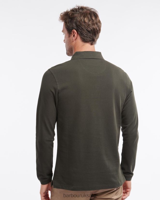 Essential Langarmshirt Sports Barbour Men R08LB6552 Clothing Forest