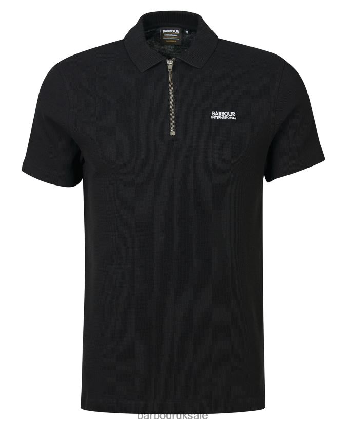 Gauge Zip Polo Shirt Barbour Men R08LB6665 Clothing Forest
