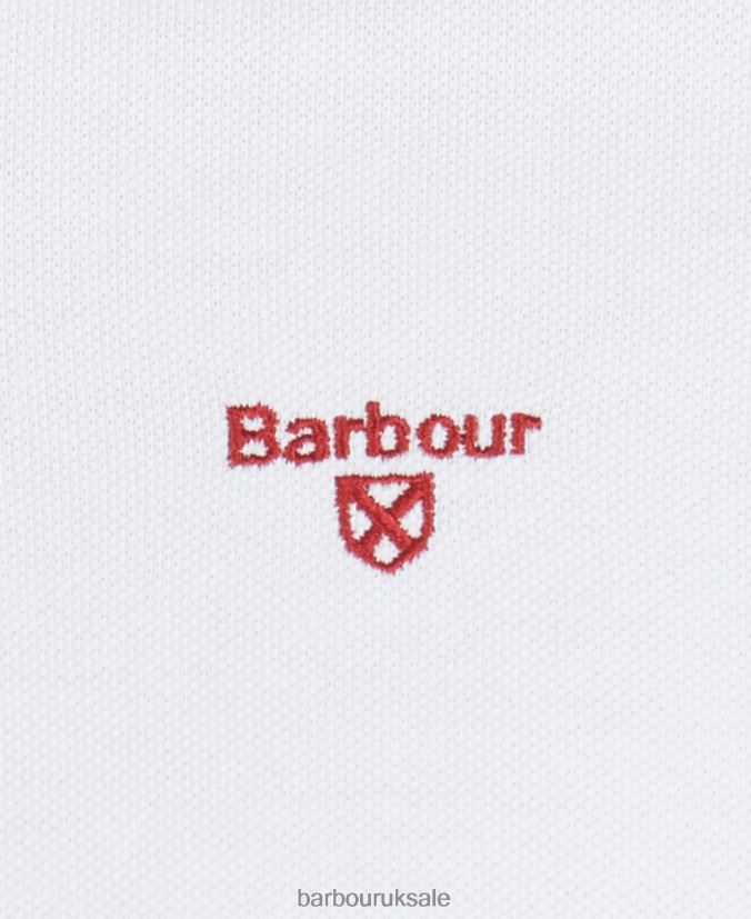 Hawkeswater Tipped Polo Shirt Barbour Men R08LB6635 Clothing Powder Blue