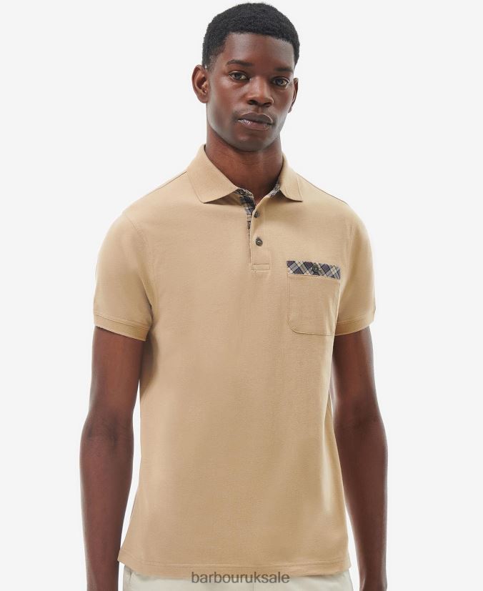 Hirstly Polo Shirt Barbour Men R08LB6572 Clothing Cornstalk