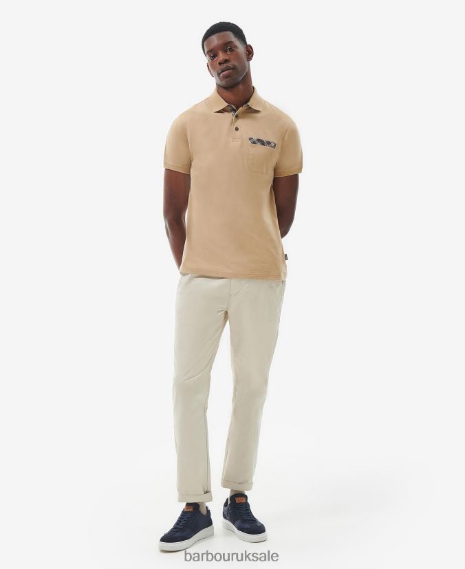 Hirstly Polo Shirt Barbour Men R08LB6572 Clothing Cornstalk