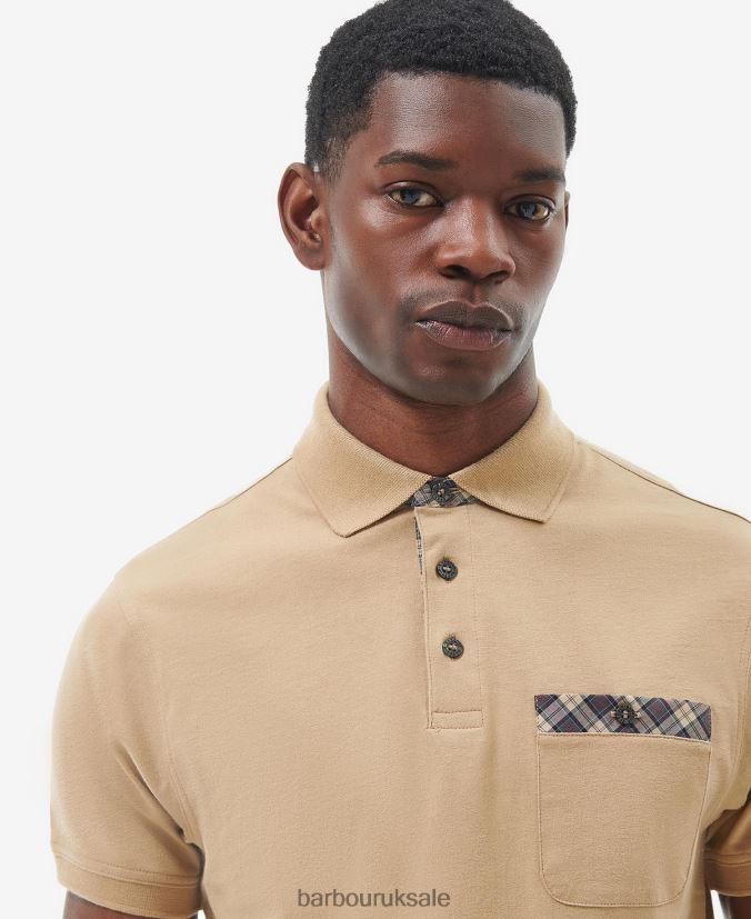 Hirstly Polo Shirt Barbour Men R08LB6572 Clothing Cornstalk