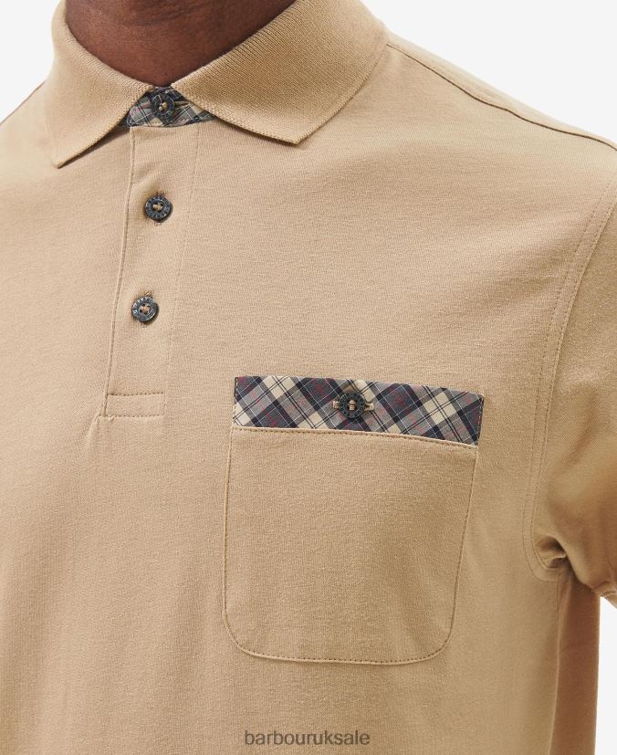 Hirstly Polo Shirt Barbour Men R08LB6572 Clothing Cornstalk