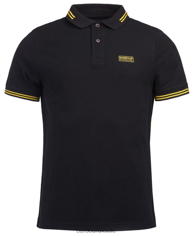 International Essential Tipped Poloshirt Barbour Men R08LB6623 Clothing Mustard Bark