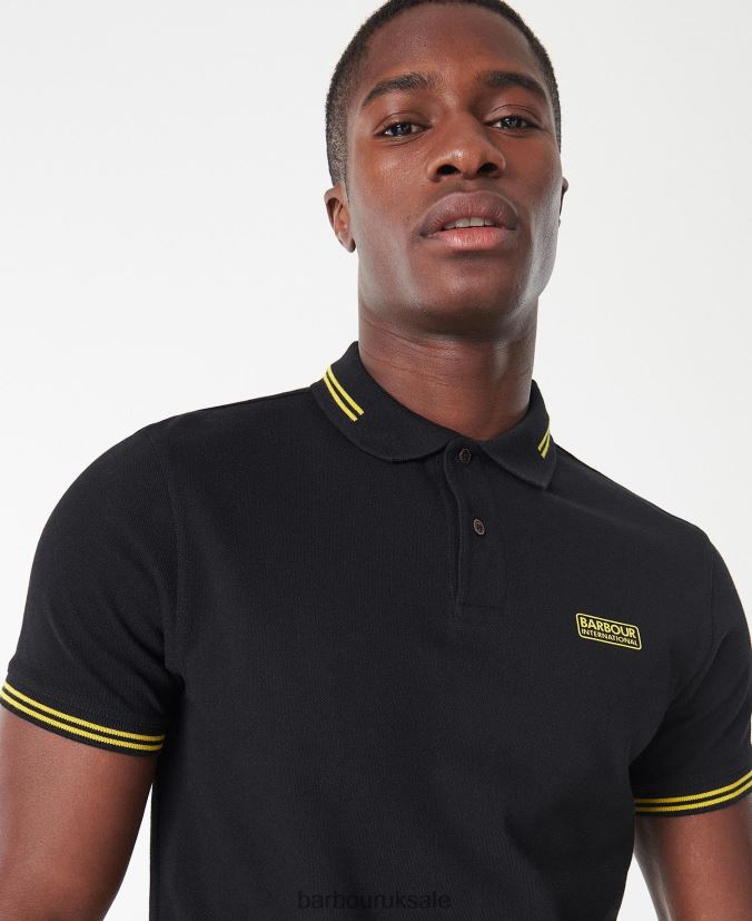 International Essential Tipped Poloshirt Barbour Men R08LB6623 Clothing Mustard Bark