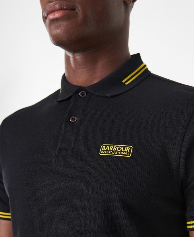 International Essential Tipped Poloshirt Barbour Men R08LB6623 Clothing Mustard Bark