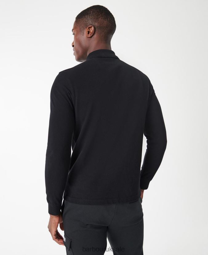 International Long Sleeved Polo Shirt Barbour Men R08LB6662 Clothing International Navy