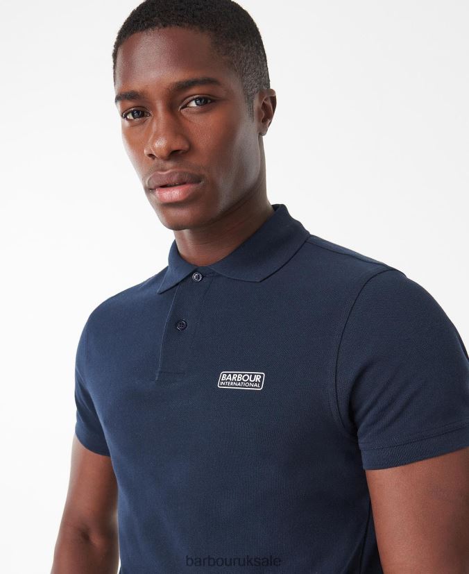International Poloshirt International Essential Barbour Men R08LB6596 Clothing Deep Blue
