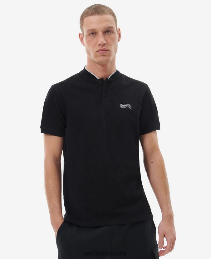 Lewis Sports Polo Shirt Barbour Men R08LB6675 Clothing Classic Black