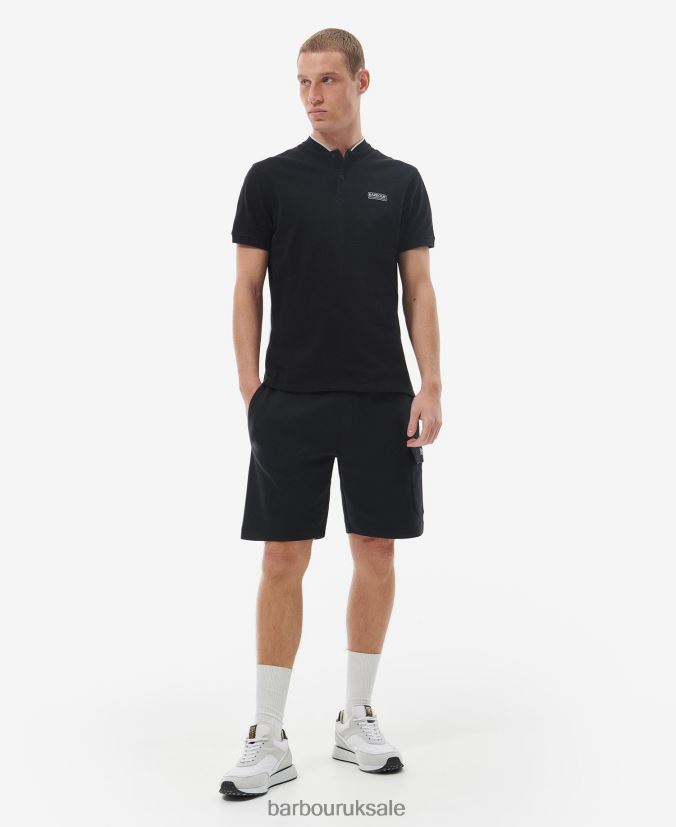 Lewis Sports Polo Shirt Barbour Men R08LB6675 Clothing Classic Black