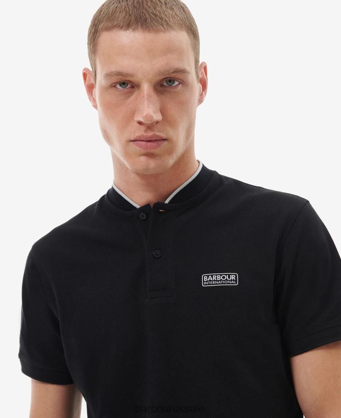 Lewis Sports Polo Shirt Barbour Men R08LB6675 Clothing Classic Black