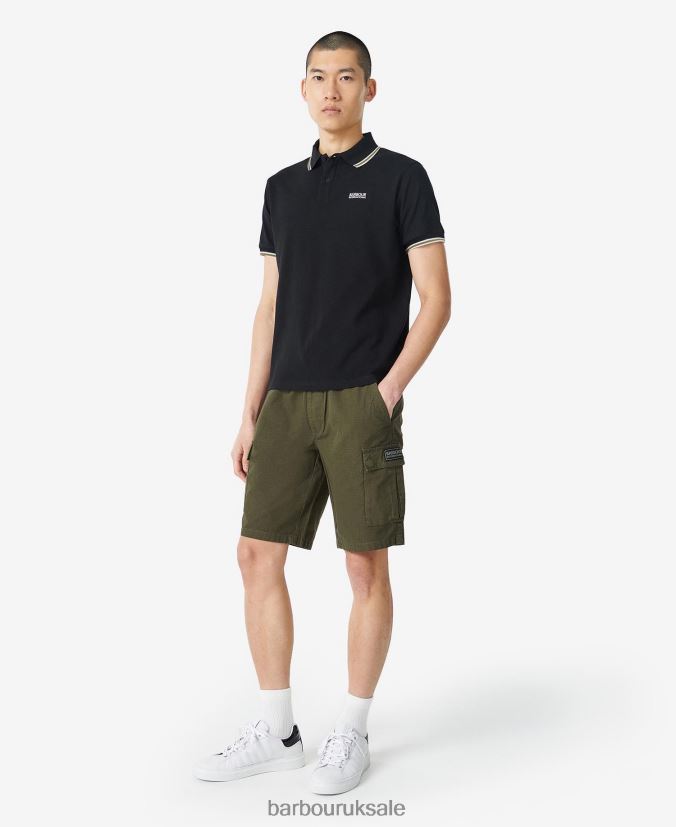 Rider Tipped Polo Shirt Barbour Men R08LB6646 Clothing Archive Olive