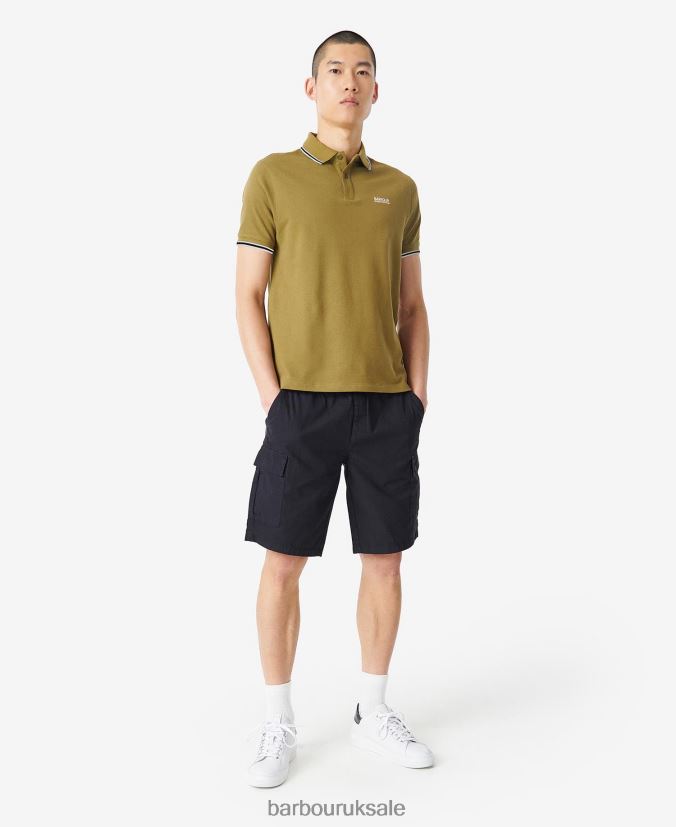 Rider Tipped Polo Shirt Barbour Men R08LB6671 Clothing Archive Olive