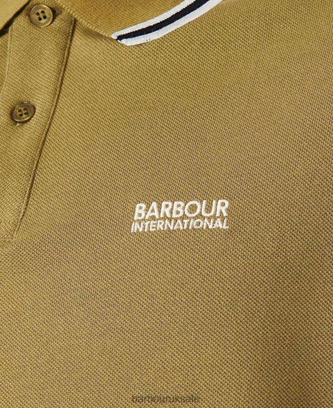 Rider Tipped Polo Shirt Barbour Men R08LB6671 Clothing Archive Olive