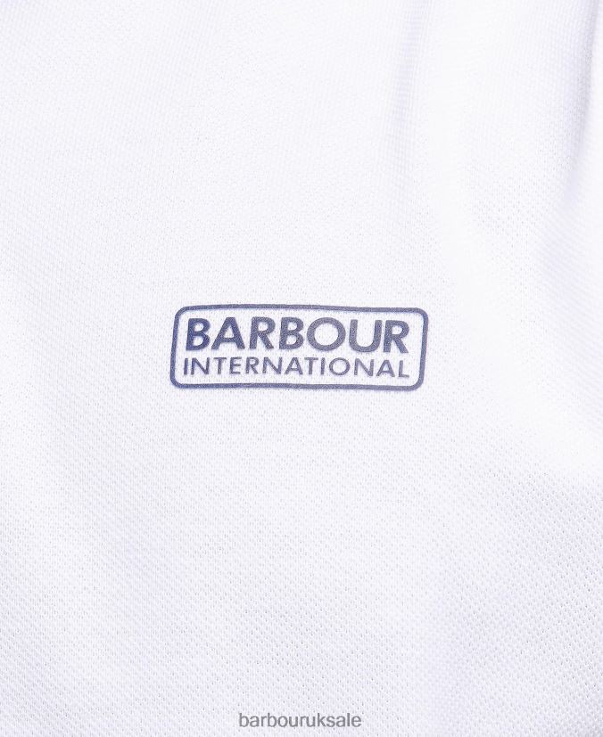 Short Sleeve Tipped Sports Colla Polo Shirt Barbour Men R08LB6683 Clothing White/Night Sky