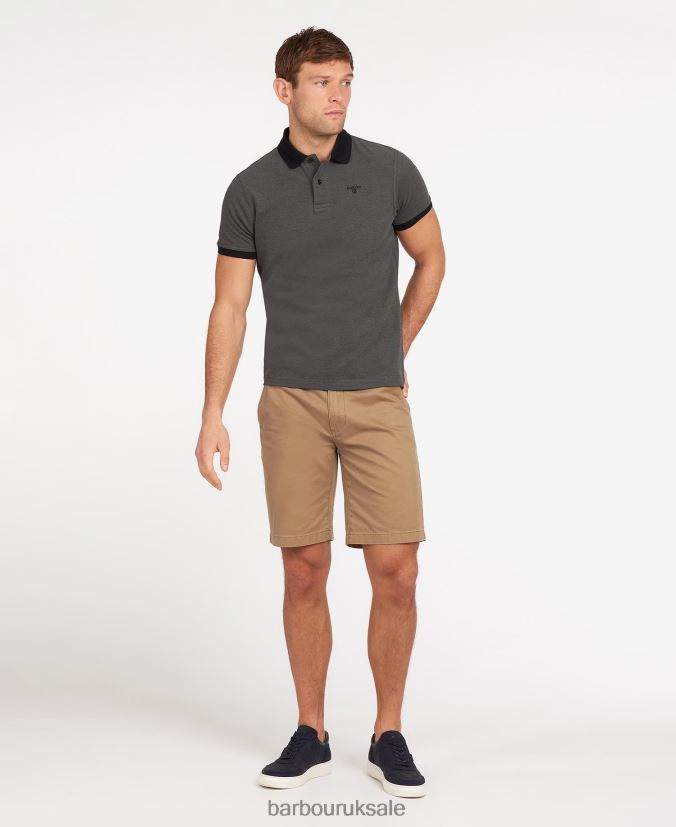 Sports Mix Polo Shirt Barbour Men R08LB6569 Clothing Dark Olive
