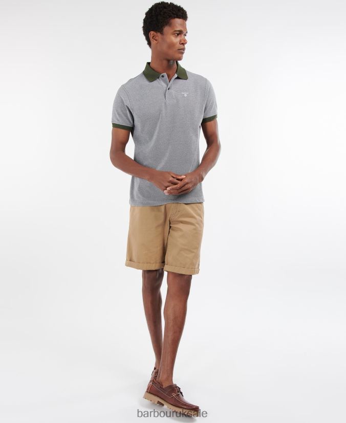Sports Polo Mix Shirt Barbour Men R08LB6602 Clothing Black