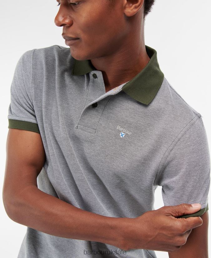 Sports Polo Mix Shirt Barbour Men R08LB6602 Clothing Black