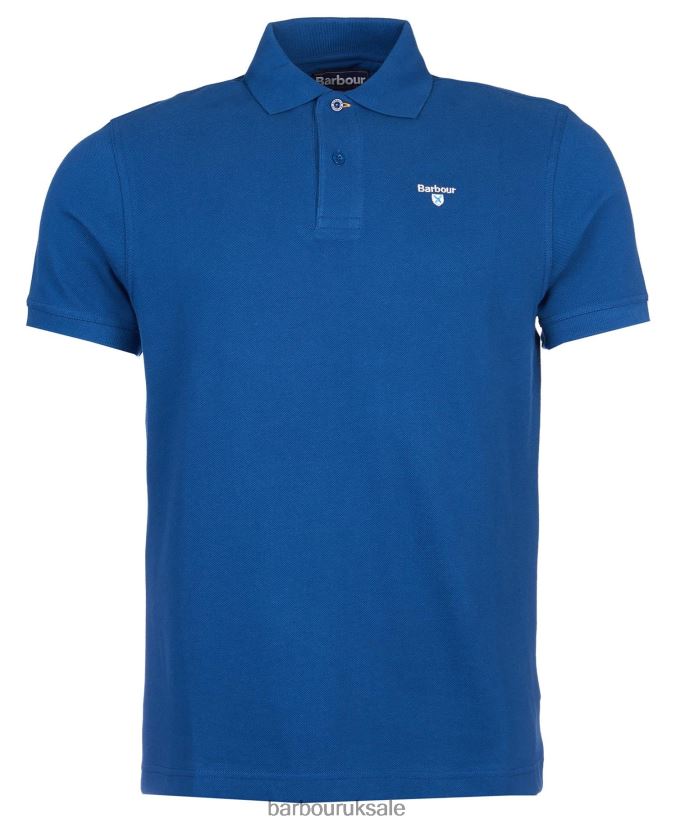 Sports Polo Shirt Barbour Men R08LB6580 Clothing Atlantic Blue