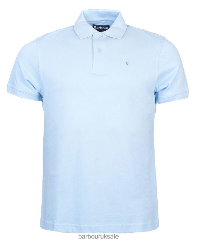Sports Polo Shirt Barbour Men R08LB6605 Clothing Atlantic Blue