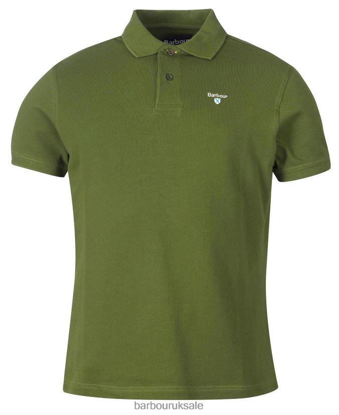 Sports Polo Shirt Barbour Men R08LB6618 Clothing Racing Green