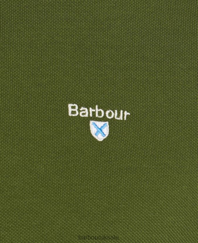 Sports Polo Shirt Barbour Men R08LB6618 Clothing Racing Green